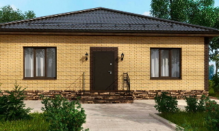 Проекты одноэтажных домов из кирпича | Строй-Ктл - Котлас от 3625 рублей